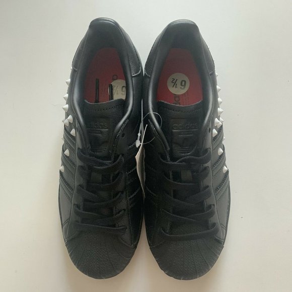 ADIDAS SUPERSTAR WOMEN SHOES FV3343 BLACK WHITE - Picture 2 of 8